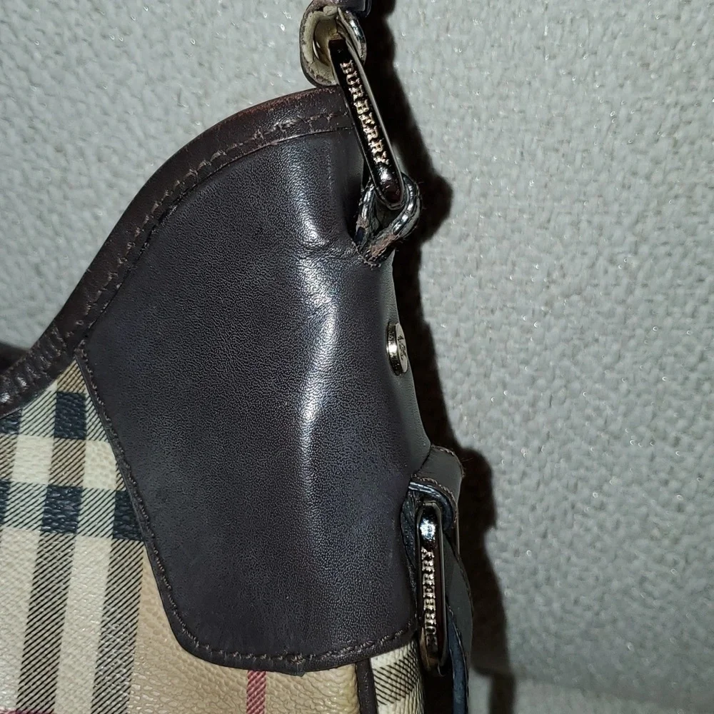 Burberry Large Haymarket Hobo Purse